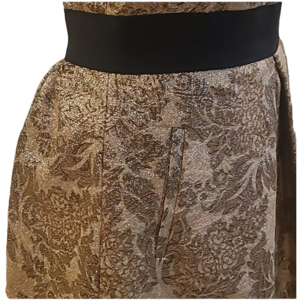 Dolce & Gabbana Size 42 Gold Leaf Dress - Picture 9 of 13